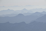 Alpen nordöstlich der Berninaregion