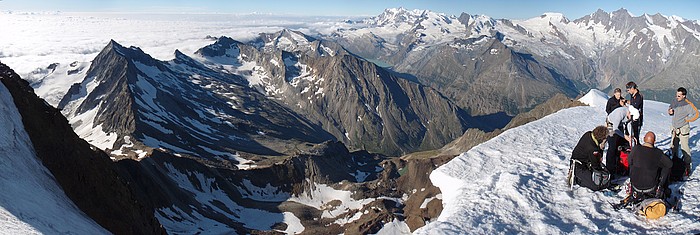 Gipfelpanorama Weissmies