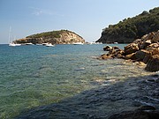 Alter Steg bei der spiaggia di Ortrano